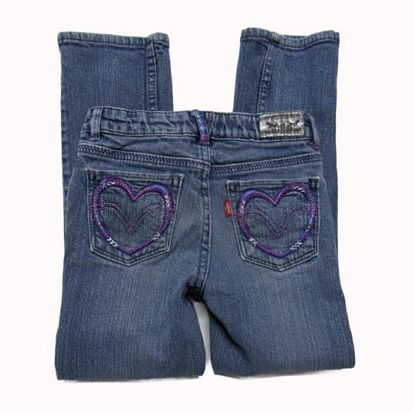 Levi's Girls Slim Straight Jeans - Size 6 Regular - Picture 6 of 6